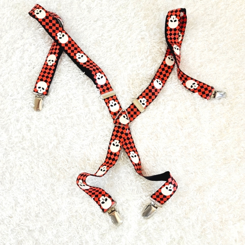 Punk Rock Skulls Narrow Suspenders